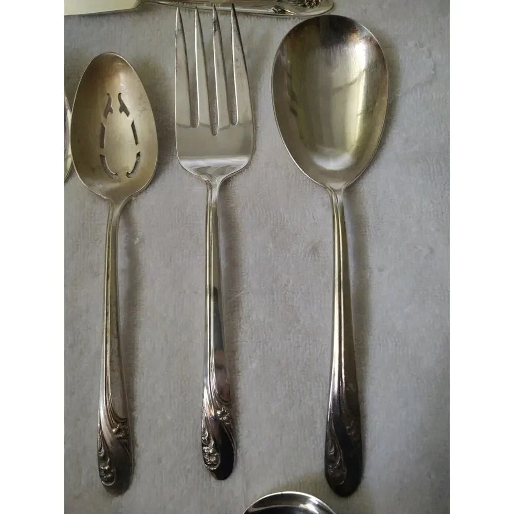 Holmes & Edwards Silverplate Silverware Romance Pattern Serving Ware 6 Pieces